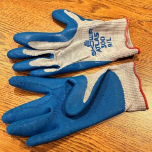 Blue Latex Work Gloves